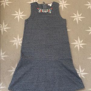 Crewcuts embellished gray dress 10T